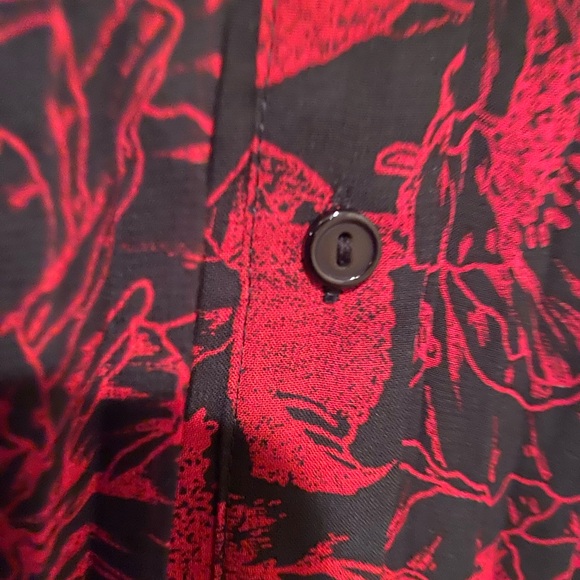 G.I.L.I Got It Love It Pleated A-Line Dress Long Sleeve Sz 6 Black & Red A384609 - Picture 3 of 15